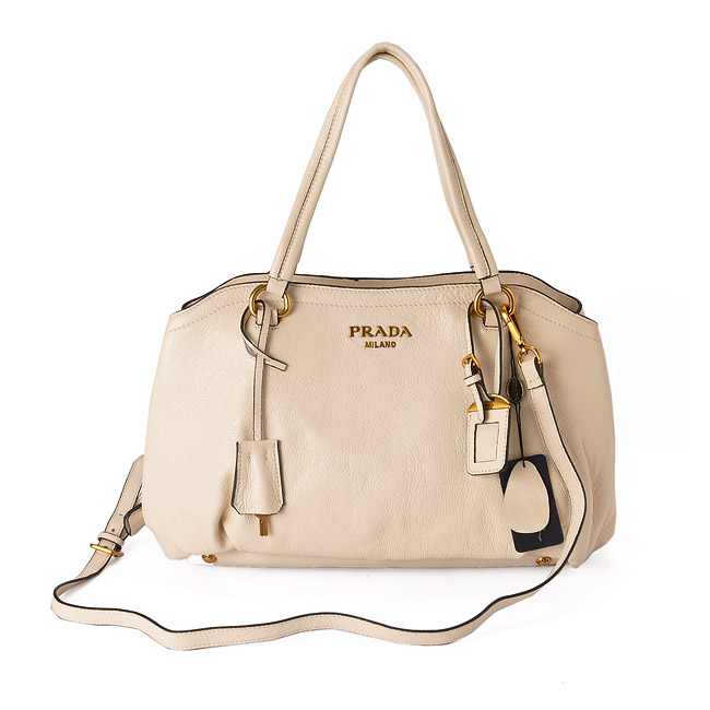 A buon mercato borsa in pelle Prada in Beige